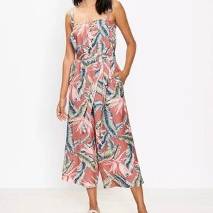 :Price Firm: XS LOFT Paradise Wide Leg Jumpsuit in Rich Chestnut